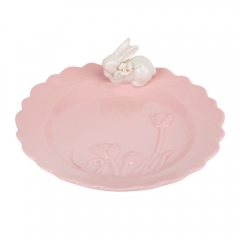 Тарілка "Весняний сад", рожева, 21 см (5009-014)