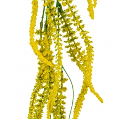 Штучна ампельна гілка з квітів, жовта, 87 см (8717-006)