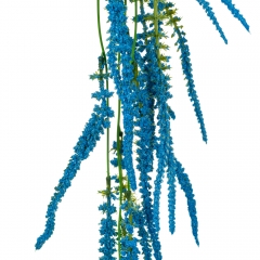 Штучна ампельна гілка з квітів, темно-синя, 87 см (8717-007)