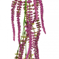 Штучна ампельна гілка з квітів, темно-бузкова, 87 см (8717-008)
