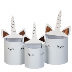 Набір коробок "Єдиноріг" 3 шт, білий (8300-038)