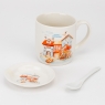 Кружка с блюдцем и ложечкой 