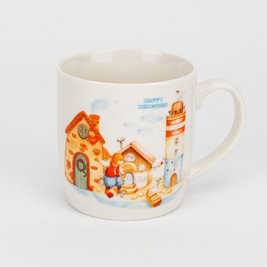 Кружка с блюдцем и ложечкой 