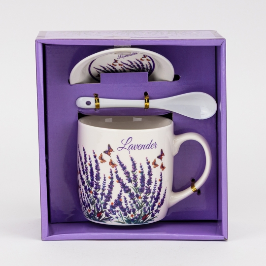 Кружка з блюдцем та ложечкою 