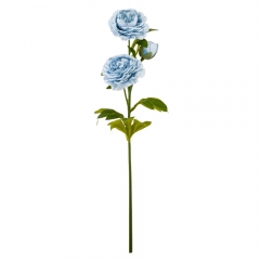 Искусственная роза пионовидная "Грация" с 3 бутонами, голубая, 56 см (9207-005)
