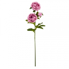 Искусственная роза пионовидная "Грация" с 3 бутонами, лиловая, 56 см (9207-008)
