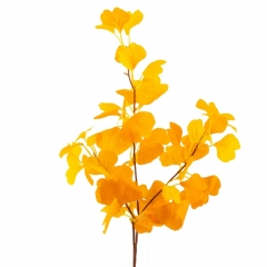Штучна гілка “Гінкго Білоба”, жовта, 90 см (9207-010)