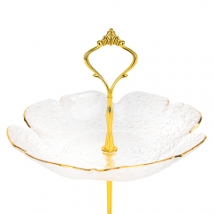 Блюдо 2-х ярусне "Прозорий кварц", 24*24 см (9219-034)