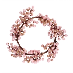 Вінок "Зимовий ярмарок" світло-рожевий (2010-150)