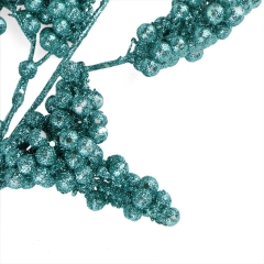 Декоративна гілка "кристали льоду" темно-синя (2010-152)