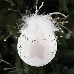 Шар "Срібна зірка", 8 см (6029-005)