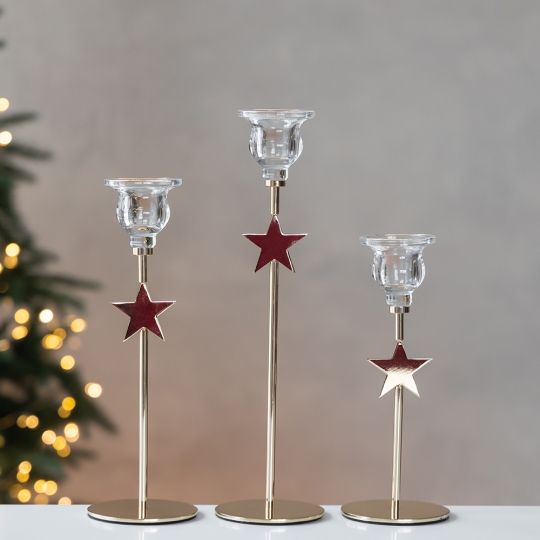 Набір з 3 підсвічників 