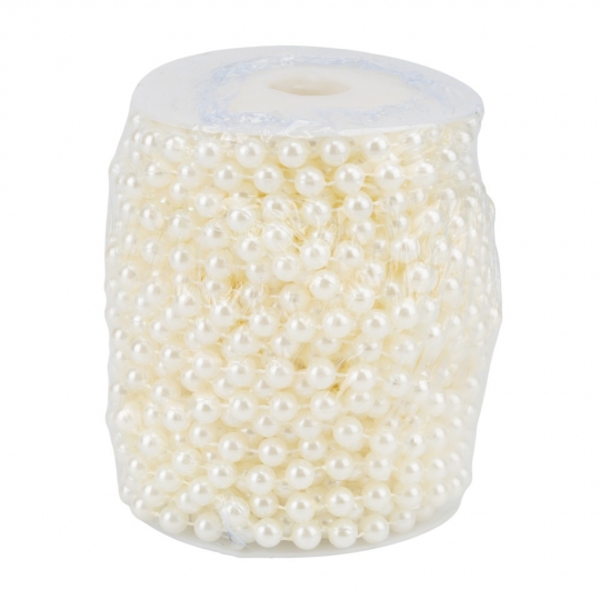 Гірлянда з намистин, кремова, 15 м (9275-001)