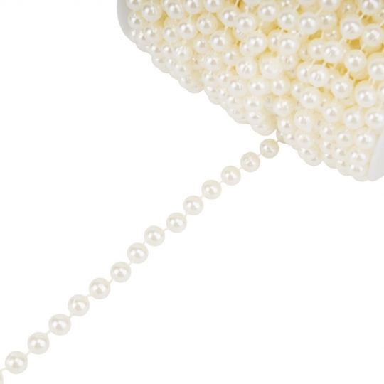 Гірлянда з намистин, кремова, 15 м (9275-001)