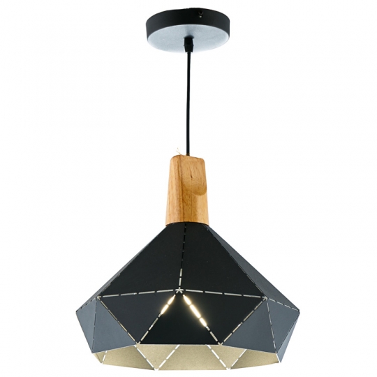 Люстра подвес черная с полигональным дизайном (ZD038B/D300 (black)) (ZD038B/D300 (black))