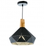 Люстра подвес черная с полигональным дизайном (ZD038B/D300 (black)) (ZD038B/D300 (black))