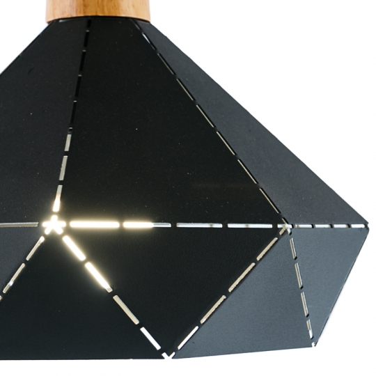 Люстра подвес черная с полигональным дизайном (ZD038B/D300 (black)) (ZD038B/D300 (black))