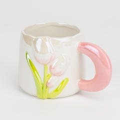 Кружка "Рожеві тюльпани", 400 мл (4013-007)