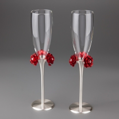 УЦІНКА Весільні  келихи "Троянди" (треба натерти) (026G)