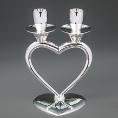 УЦІНКА Підсвічник "Половинки серця" (19 см) (необхідно натерти) (041G)