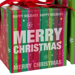 Набір з 2 коробок "Веселих свят" 15*15*15 (8210-006)