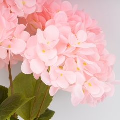 Букет гортензий, 5 бутонов, светло-розовый, 48 см (2026-008/pink)