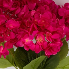 Букет гортензий, 5 бутонов, ярко-розовый, 48 см (2026-008/plum red)