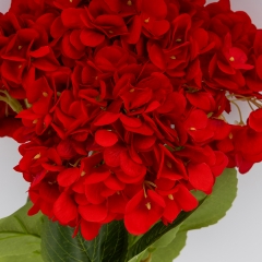 Букет гортензий, 5 бутонов, красный, 48 см (2026-008/red)