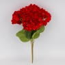 Букет гортензий, 5 бутонов, красный, 48 см (2026-008/red)