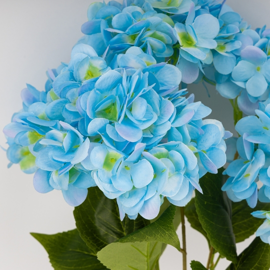 Букет гортензий, 5 бутонов, голубой, 48 см (2026-008/sky blue) Букет гортензий, 5 бутонов, голубой, 48 см (2026-008/sky blue)