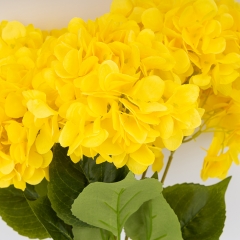 Букет гортензий, 5 бутонов, желтый, 48 см (2026-008/yellow)