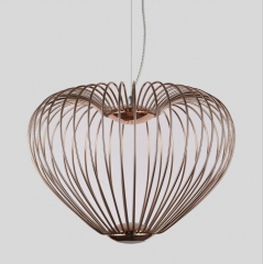 Люстра-подвес металлическая в форме клетки (OU147/WT) (OU147/WT)