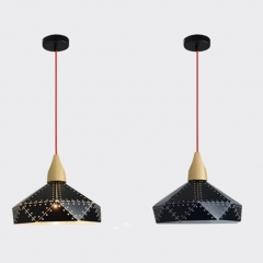 Люстра-подвес черная с полигональной структурой 20*30 (ZD038A/D300 (black)) (ZD038A/D300 (black))