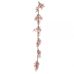 Декоративна гілка "Святкова прикраса" світло-рожева (2010-148)