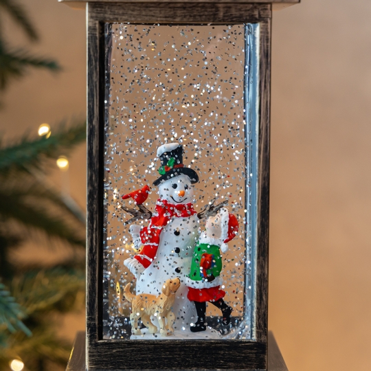 Новорічний ліхтар з підсвіткою та музикою 