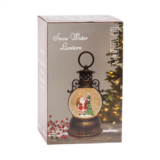 Новогодний фонарь с подсветкой и музыкой 