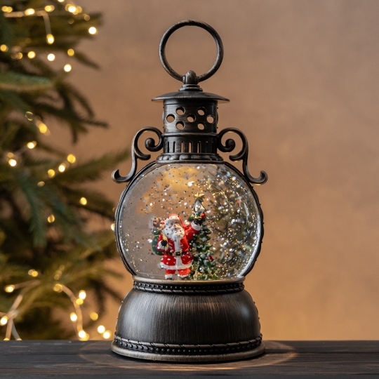 Новогодний фонарь с подсветкой и музыкой 