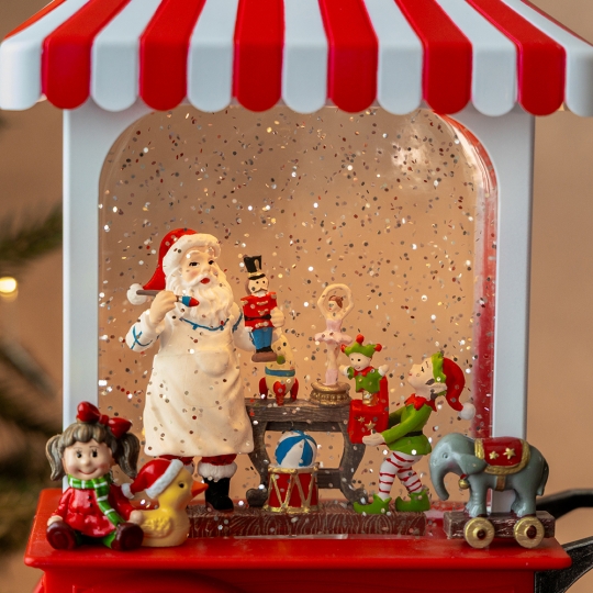 Новогодний фонарь с подсветкой и музыкой 