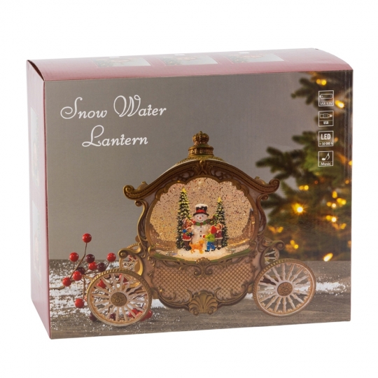 Новорічний ліхтар з підсвіткою та музикою 
