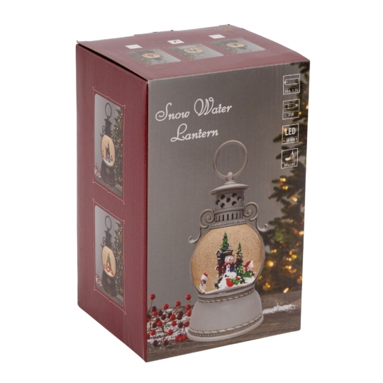 Новорічний ліхтар з підсвіткою та музикою 