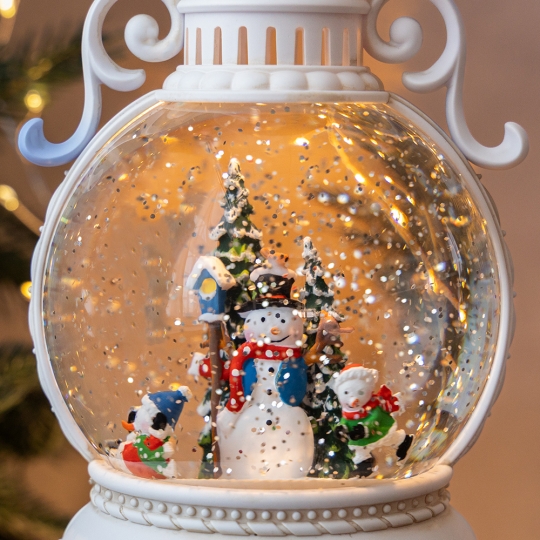 Новорічний ліхтар з підсвіткою та музикою 