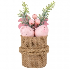 Великодня композиція «Рожеві крашанки», 15 см (5004-038)