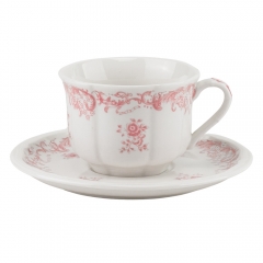 УЦІНКА Чашка з блюдцем "Аристократичний сніданок", 250 мл (Скол на зовнішній стороні блюдця) (00BR-9198-005)