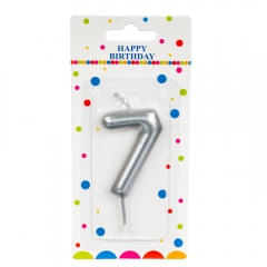 Свічка для торта, срібло (3, 4, 6, 7, 8, 9) (8226-005)