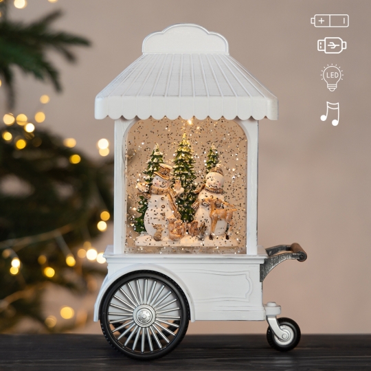 Новорічний ліхтар з підсвіткою та музикою 