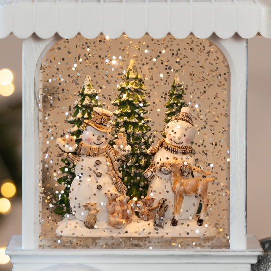 Новорічний ліхтар з підсвіткою та музикою 