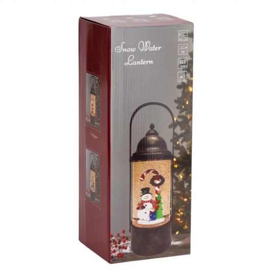 Новорічний ліхтар з підсвіткою та музикою 