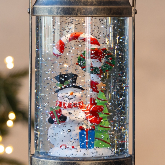 Новорічний ліхтар з підсвіткою та музикою 