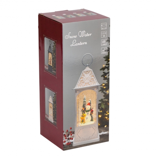 Новорічний ліхтар з підсвіткою та музикою 