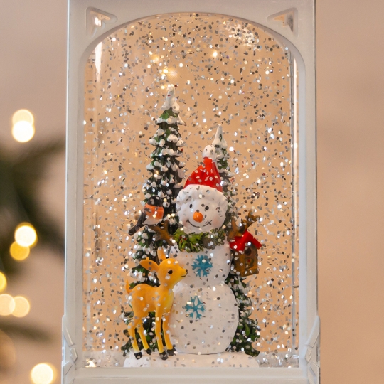 Новорічний ліхтар з підсвіткою та музикою 